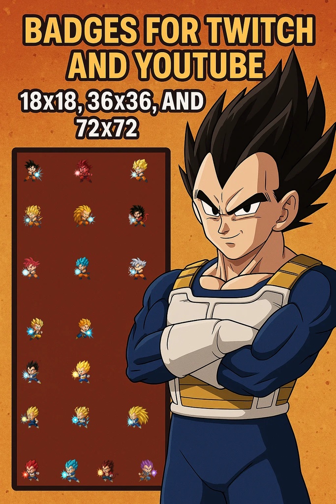 20 Goku Saiyan Pride Emote Pack With 20 Badges