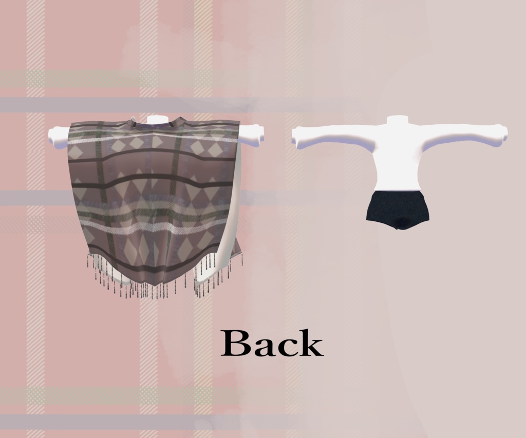 【5アバター対応】ストールコーデセットアップ(桔梗/Grus/華夜/リンフェイ/チセ対応)