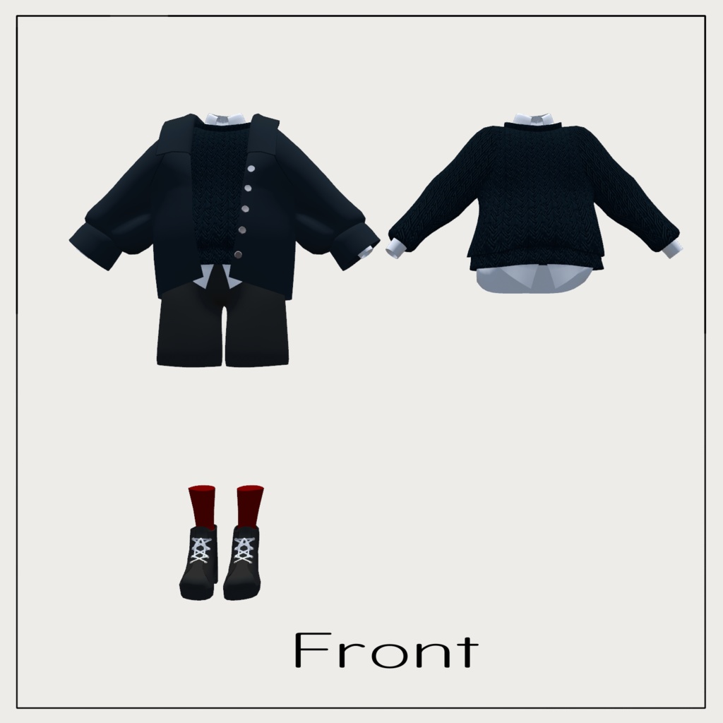 【Grus/ハオラン対応】シャツセーターセット