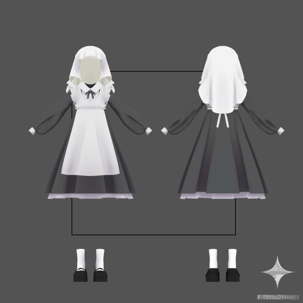 【Lapwing対応】おばけエプロンドレス