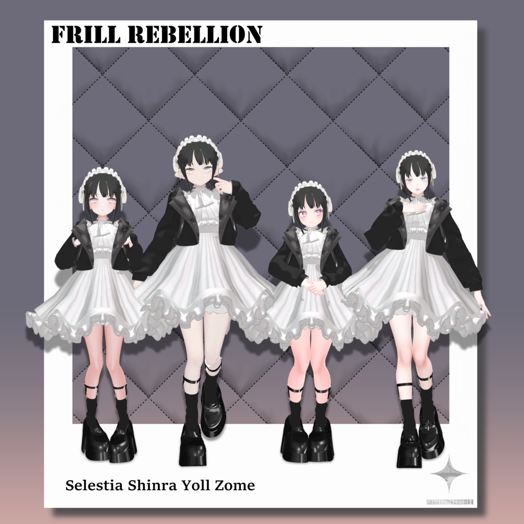 11アバター対応+首すげ替え用素体つき「FrillRebellion」【桔梗/Lapwing/ライム/マヌカ/瑞希/萌/セレスティア/森羅/龍のヨルちゃん/ゾメちゃん/イェギ、ユリウス対応】