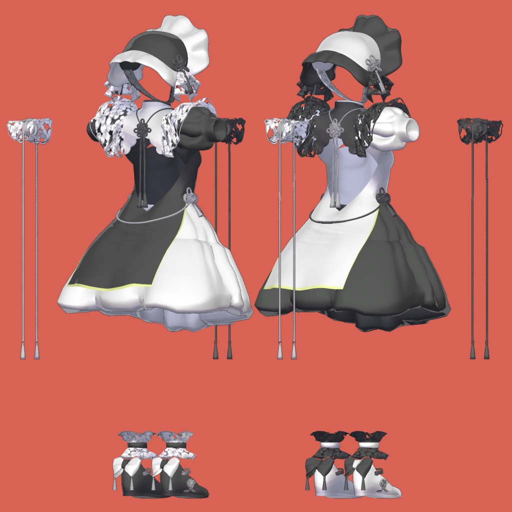 【5/1~5/31まで半額セール中】3アバター対応「オリエンタルメイド」【くろなつ/マヌカ/ルミナ】MA対応