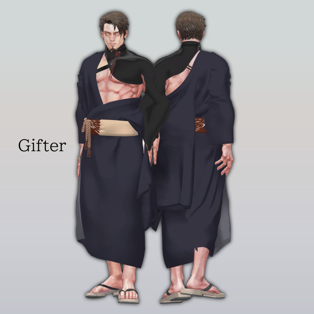 4アバター対応「着流し」【社畜の連成さん/吉嗣/斑霞/Gifter】MA対応