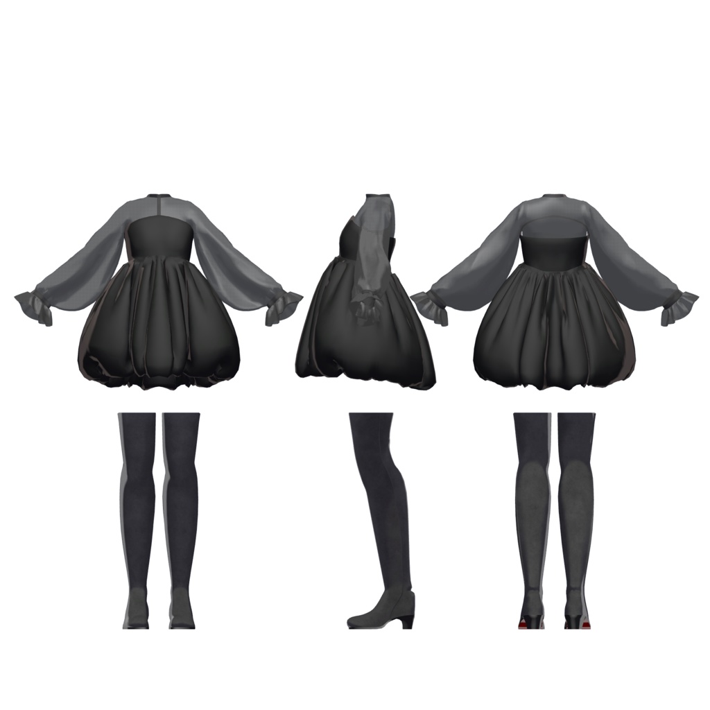 2アバター対応「バルーンスカートセットアップ」【Lapwing//マリシア】MA対応