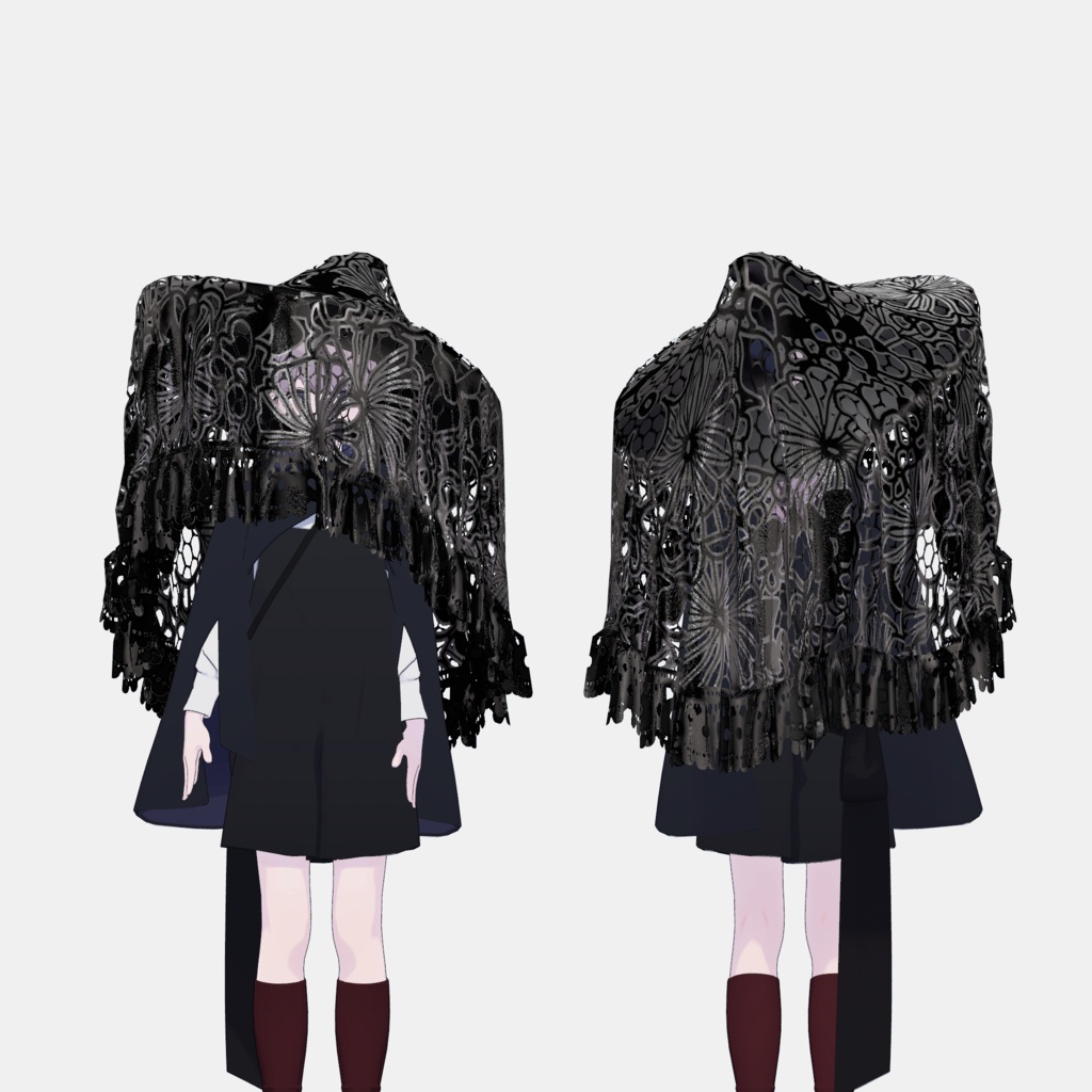 ヴェールつき魔女帽