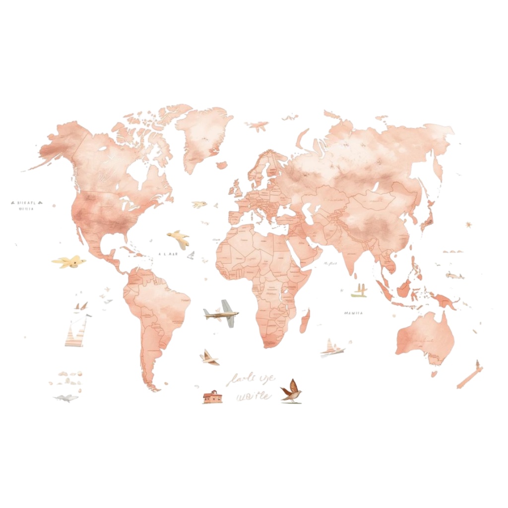 【商用利用可】アンティーク旅行 水彩クリップアート|背景透過PNG10点|Canva対応 vol.1