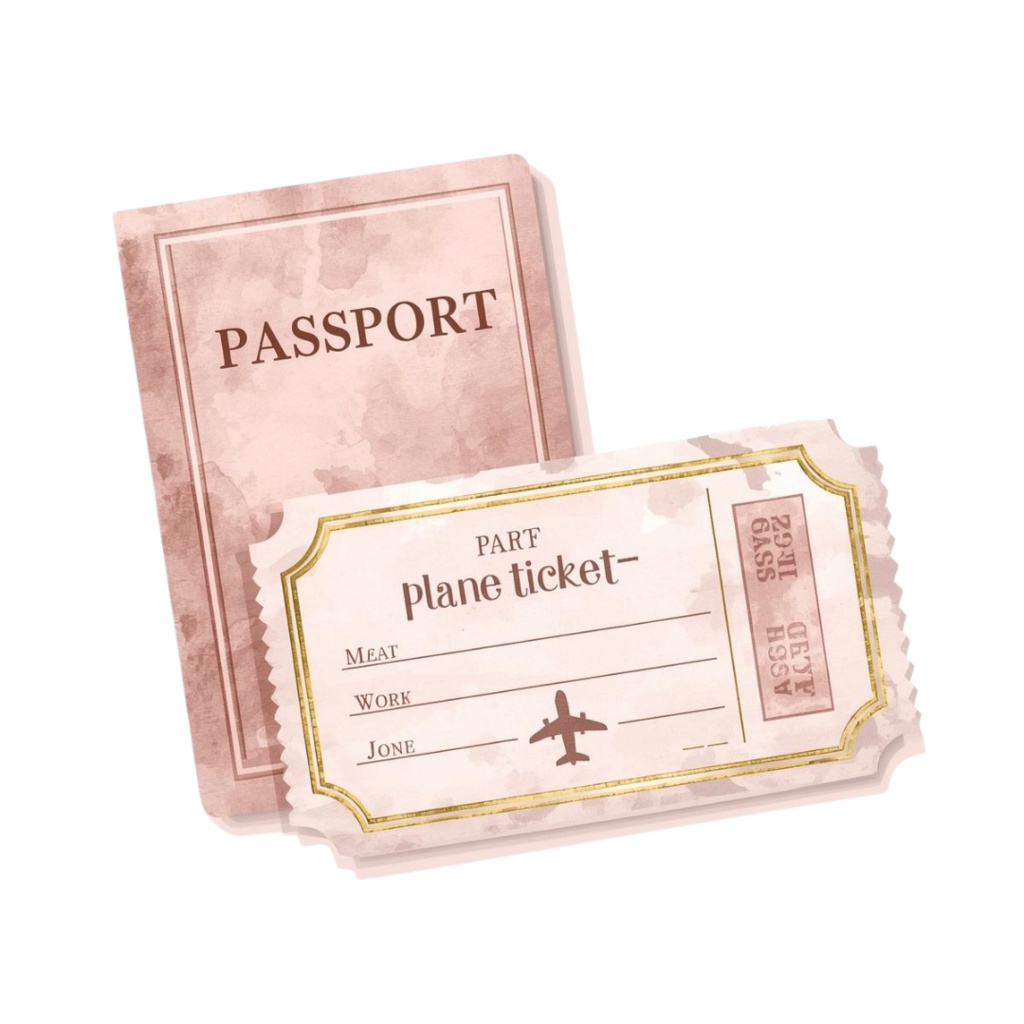 【商用利用可】アンティーク旅行 水彩クリップアート|背景透過PNG10点|Canva対応 vol.1