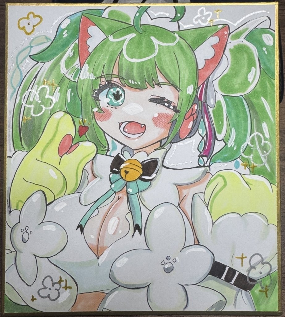 Blooming初音ミクちゃん色紙