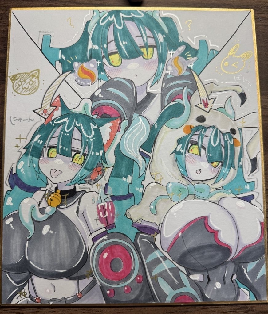 ゴーストタイプミクちゃんズ色紙