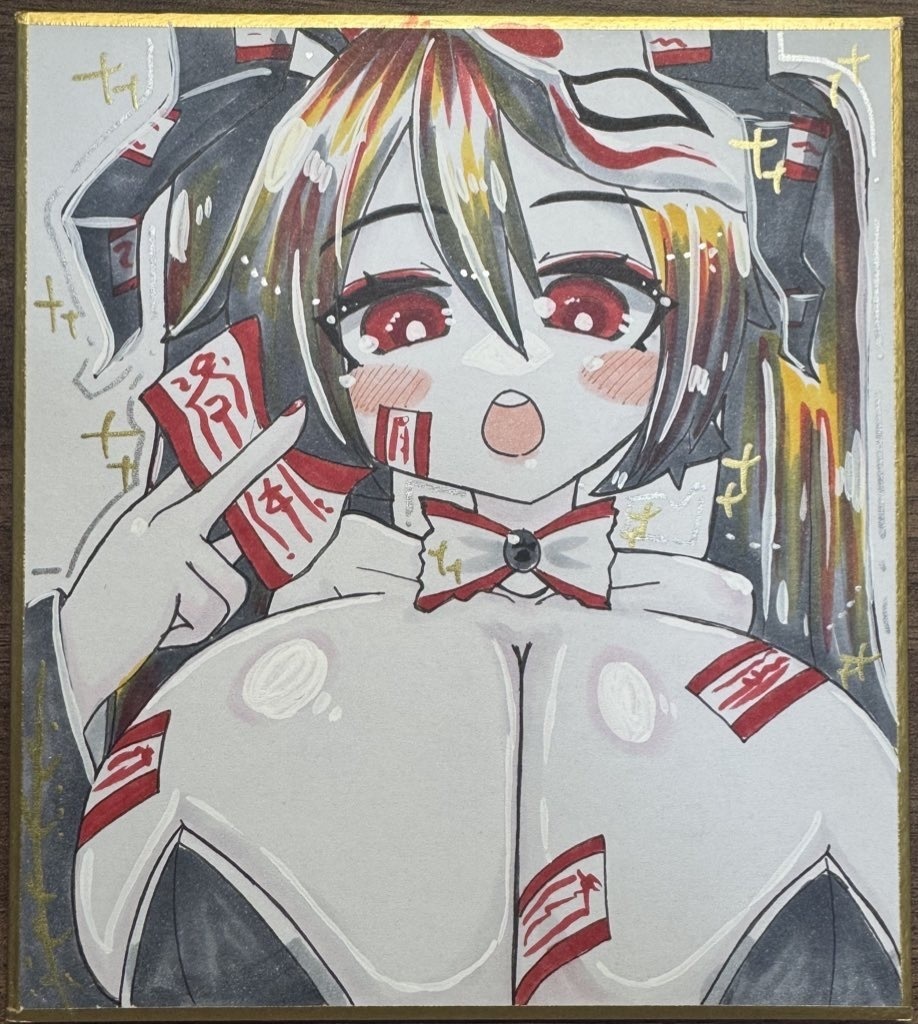 ラセツトムクロちゃんバニー色紙