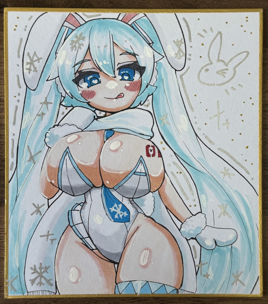 雪ミク2011バニー色紙