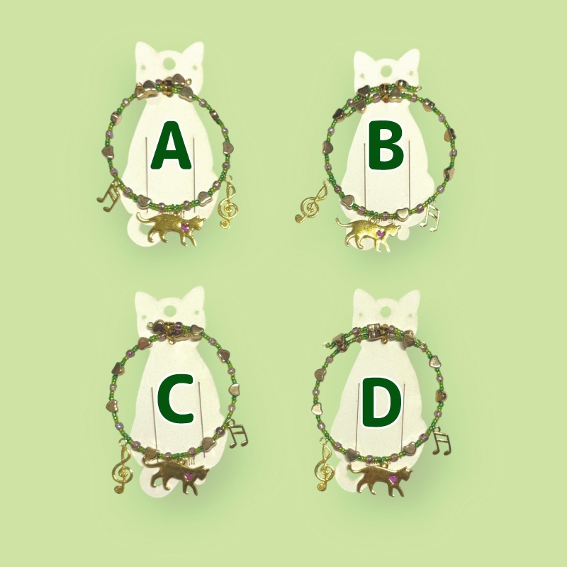 黒猫の恋心ブレスレット