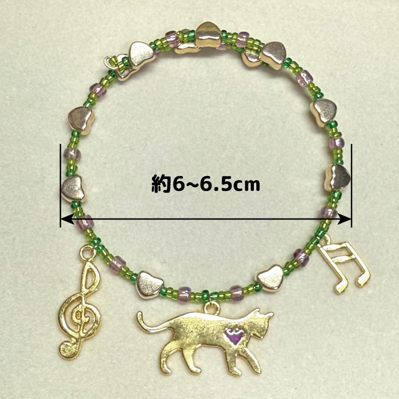 黒猫の恋心ブレスレット