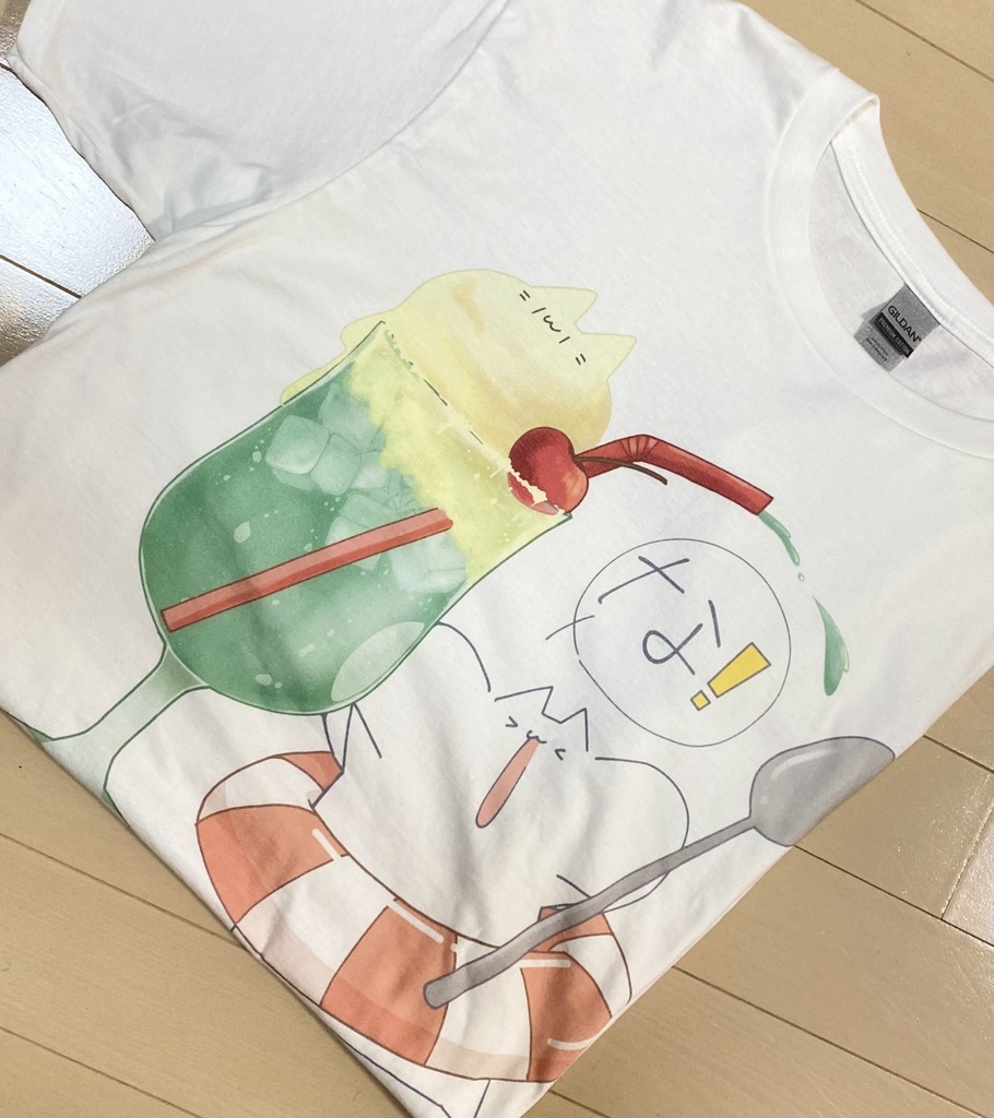 なぎゅまるずTシャツ~クリームソーダとねこ~