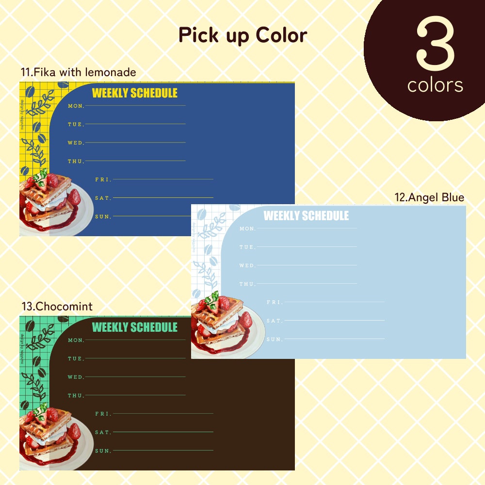 【無料】【期間限定配布】重ねて簡単!カフェメニュー風スケジュール素材【3/31まで】
