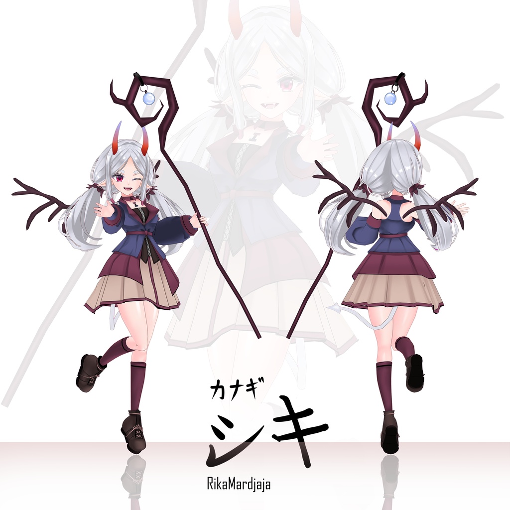 [ VRchat ] Shiki Kanagi オリジナル3Dモデル - Rika Mardjaja - 2/4