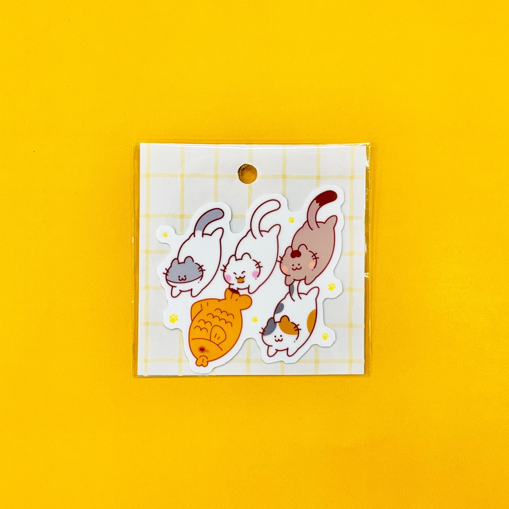 【たまのおともだちシリーズ】猫とたい焼きステッカー