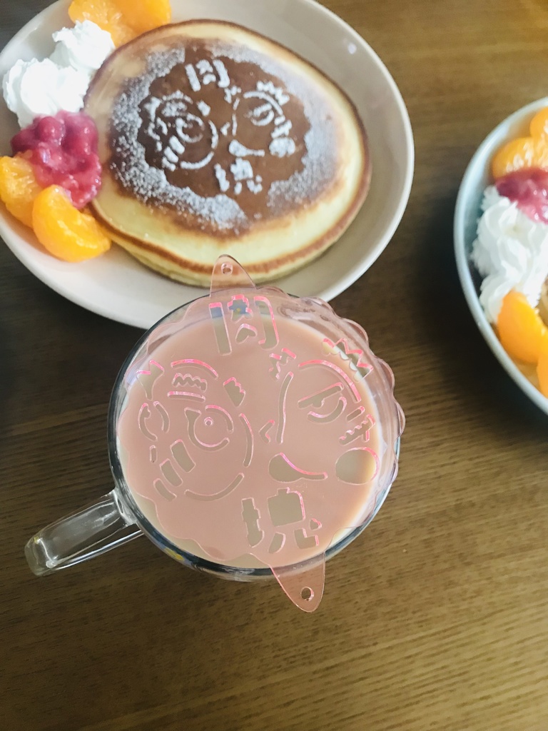 ステンシルプレートアクリルキーホルダー