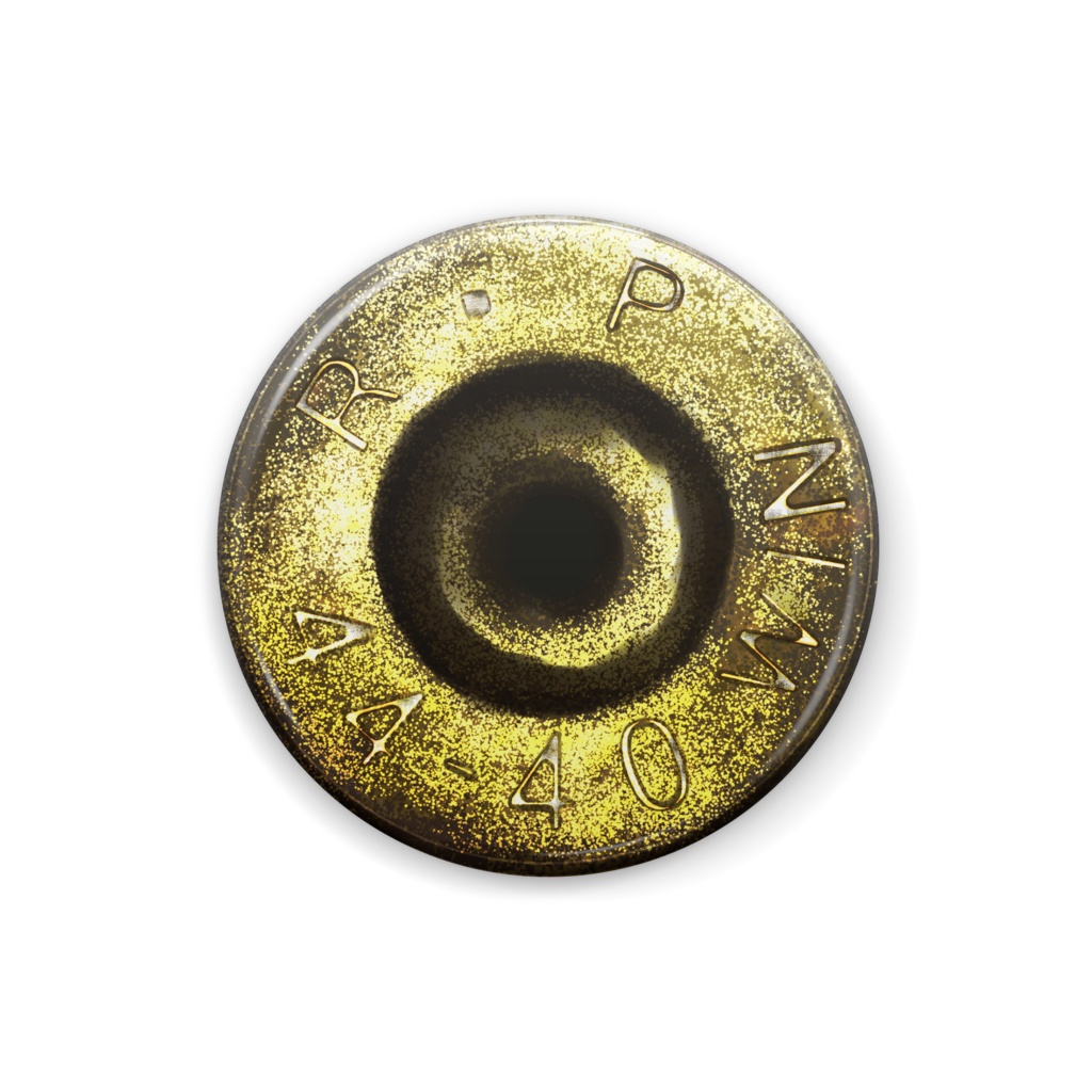 薬莢の底バッジ