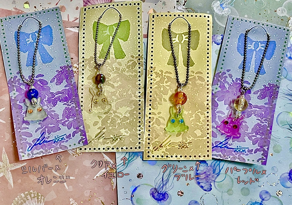 メンダコプラ板キーホルダー/4種