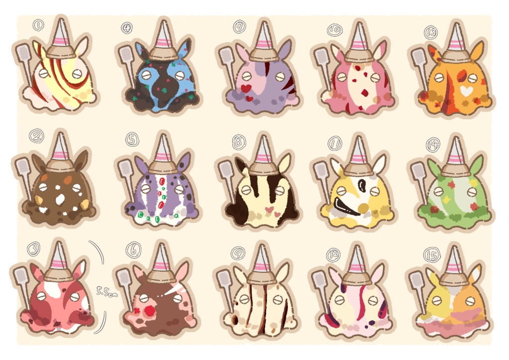 アイスメンダコちゃんステッカーver.1(大)