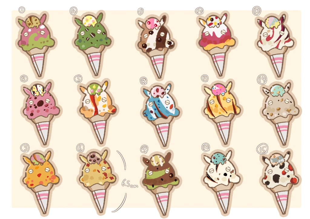 アイスメンダコちゃんステッカーVer.3(大)