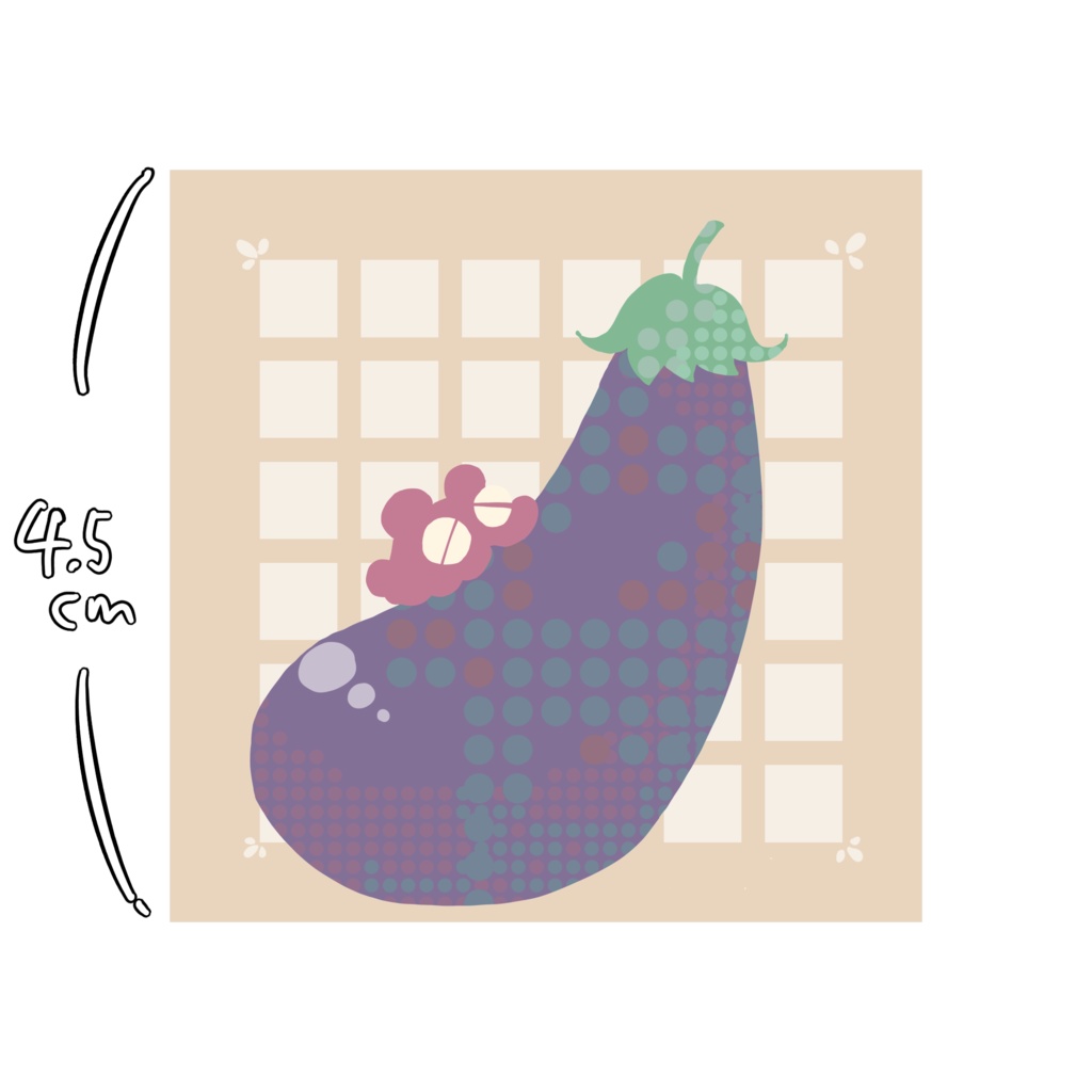 おナスとメンダコ🍆🐙ステッカー