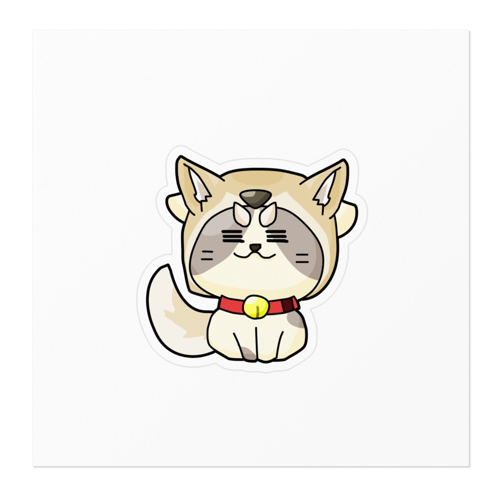 かぶりねこシリーズ【ねこシバ】ステッカー