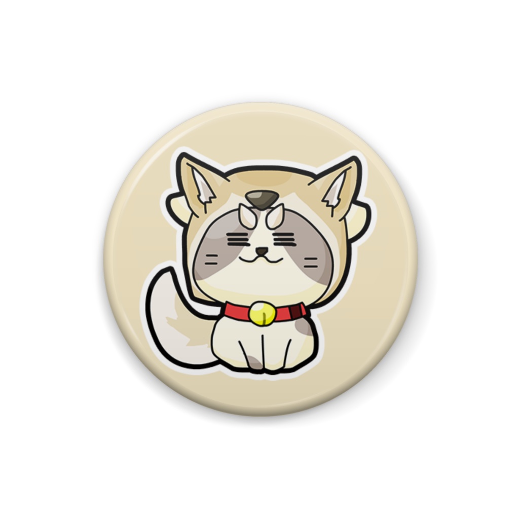 かぶりねこシリーズ【ねこシバ】缶バッジ