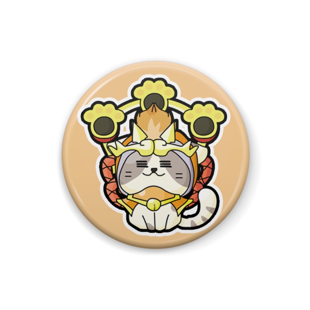 かぶりねこシリーズ【ねこライジン】缶バッジ