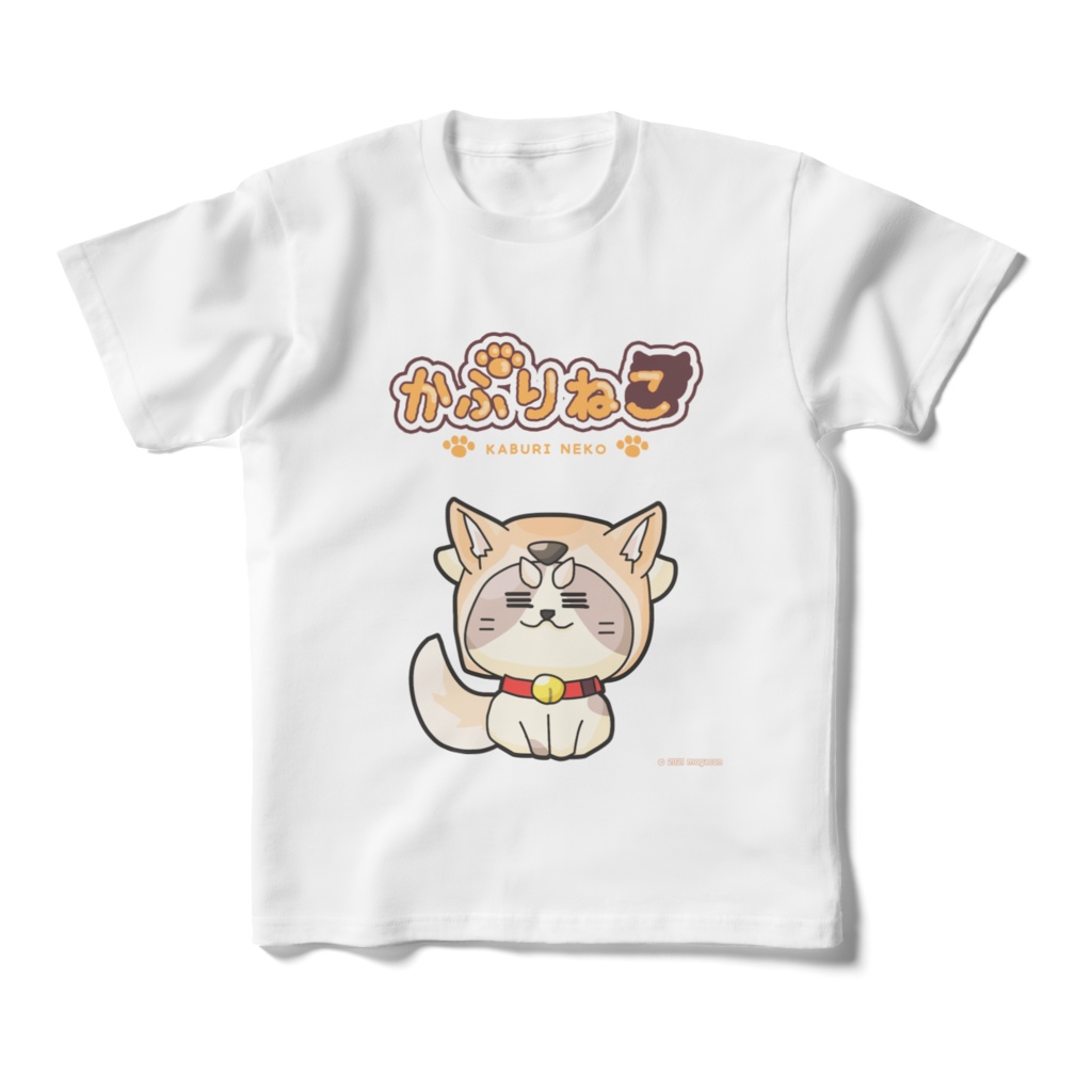 キッズTシャツ-かぶりねこシリーズ【ねこシバ】