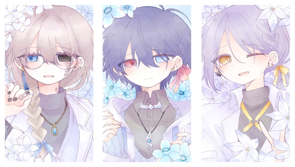 お花アクリルキーホルダー