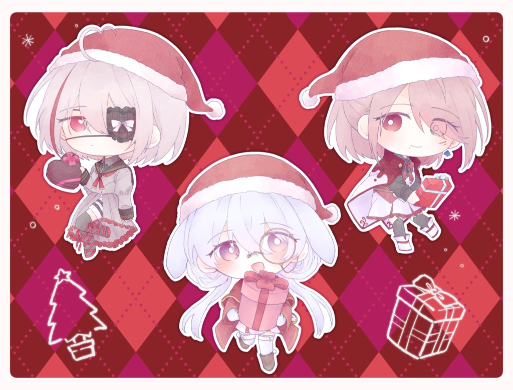 クリスマスアクリルキーホルダー