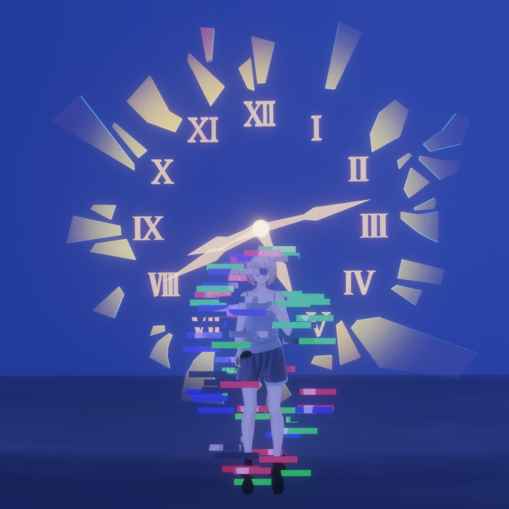【VRChat想定&MA設定済み】Clock_of_Logout 【ログアウトギミック】