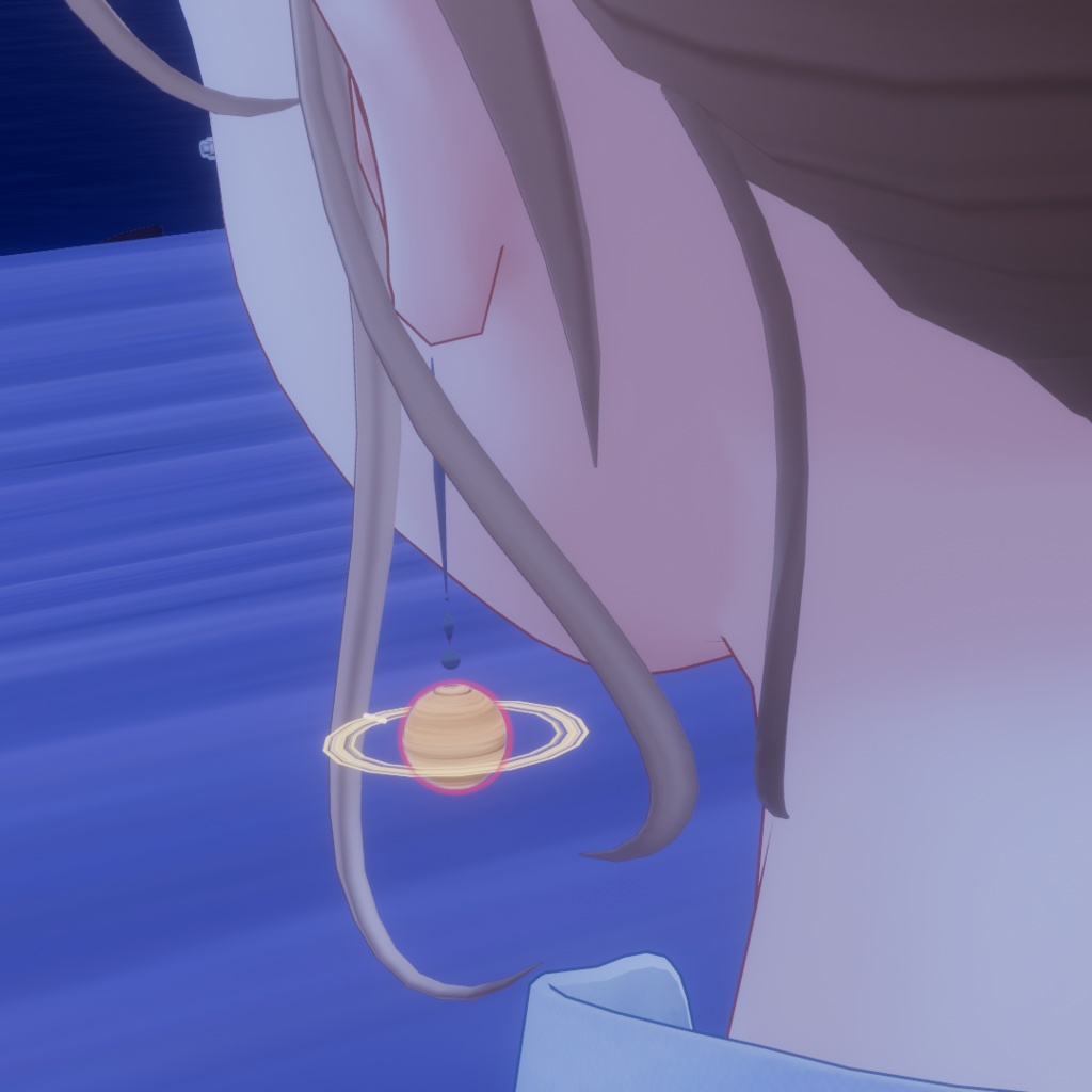 【VRC想定&MA対応済み】土星型惑星アクセサリー (Jovin_Planet_Accessory)
