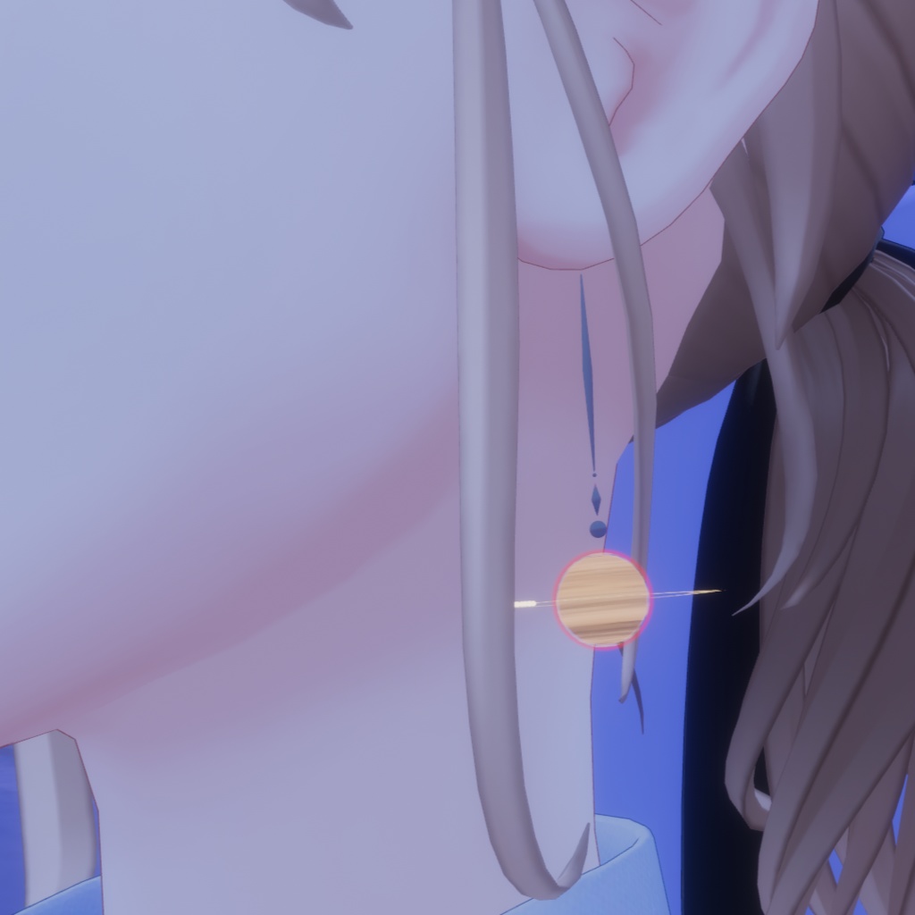 【VRC想定&MA対応済み】土星型惑星アクセサリー (Jovin_Planet_Accessory)