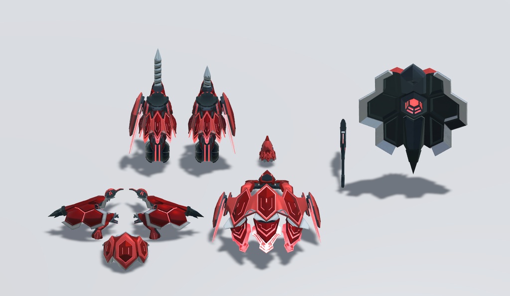 メカパーツアセット『レッドヘックス』