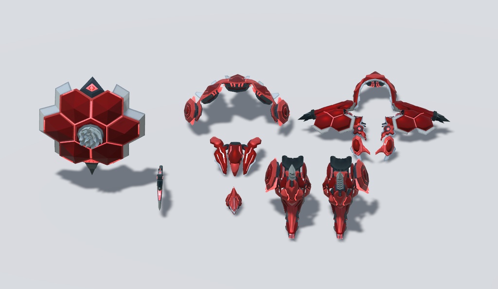 メカパーツアセット『レッドヘックス』