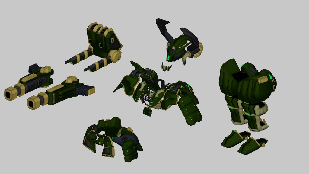 ドラゴンフレームV2拡張アセット『剛力鎧“天生”』