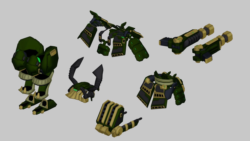 ドラゴンフレームV2拡張アセット『剛力鎧“天生”』