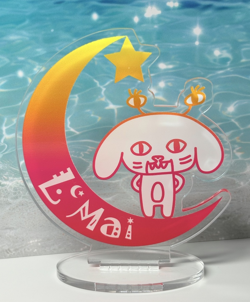 四つ目うさぎ三日月アクリルスタンド