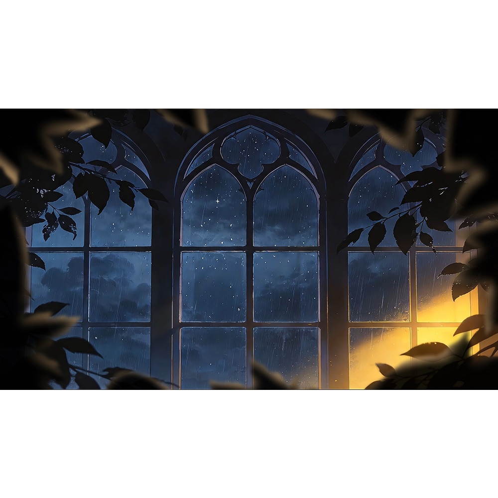 【動く背景・配信素材】拾光樹影_Glimmers Through Leaves|雷雨