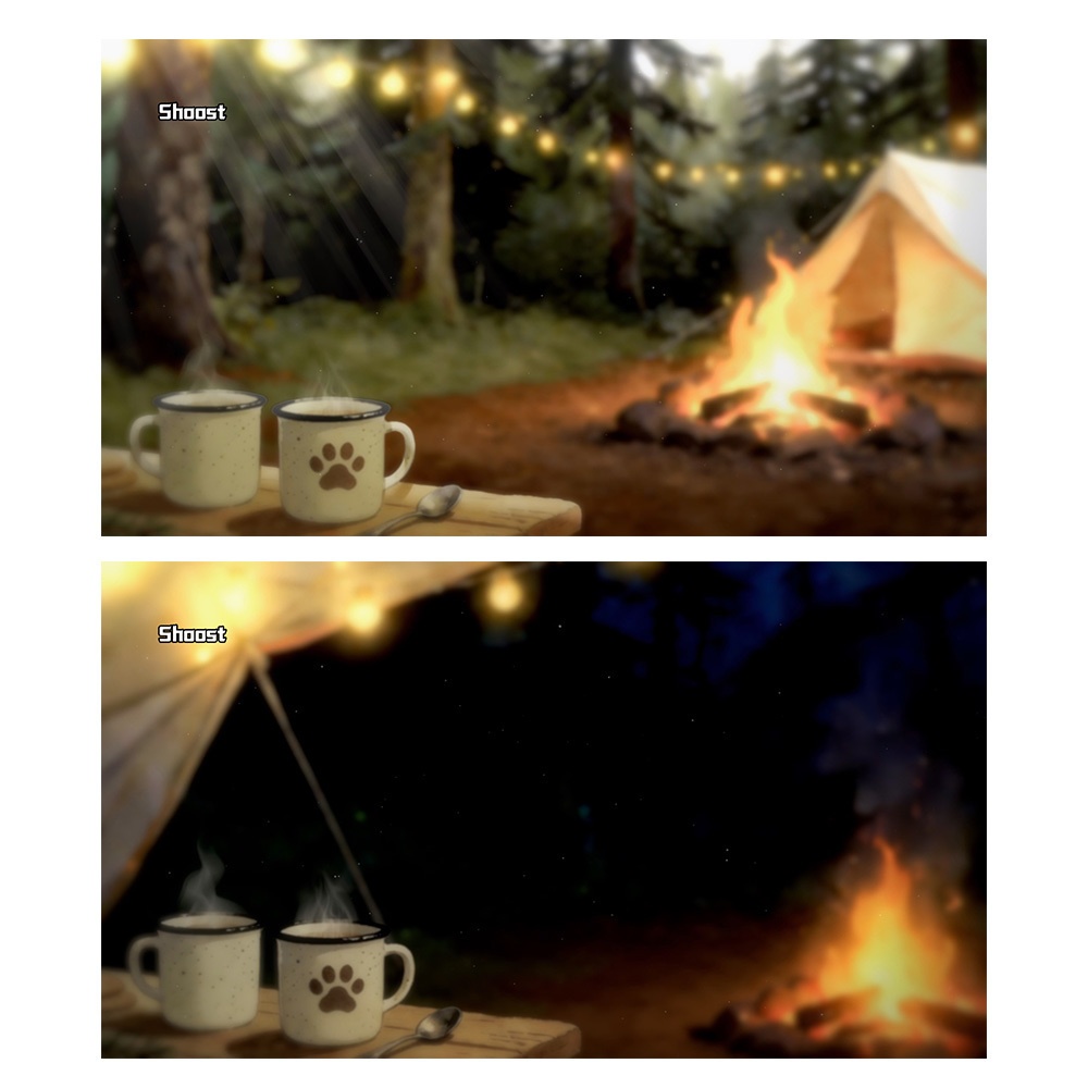 【動く背景・配信素材】一緒にキャンプへ行こう_Let's Go Camping|松葉茶の昼・松葉茶の夜