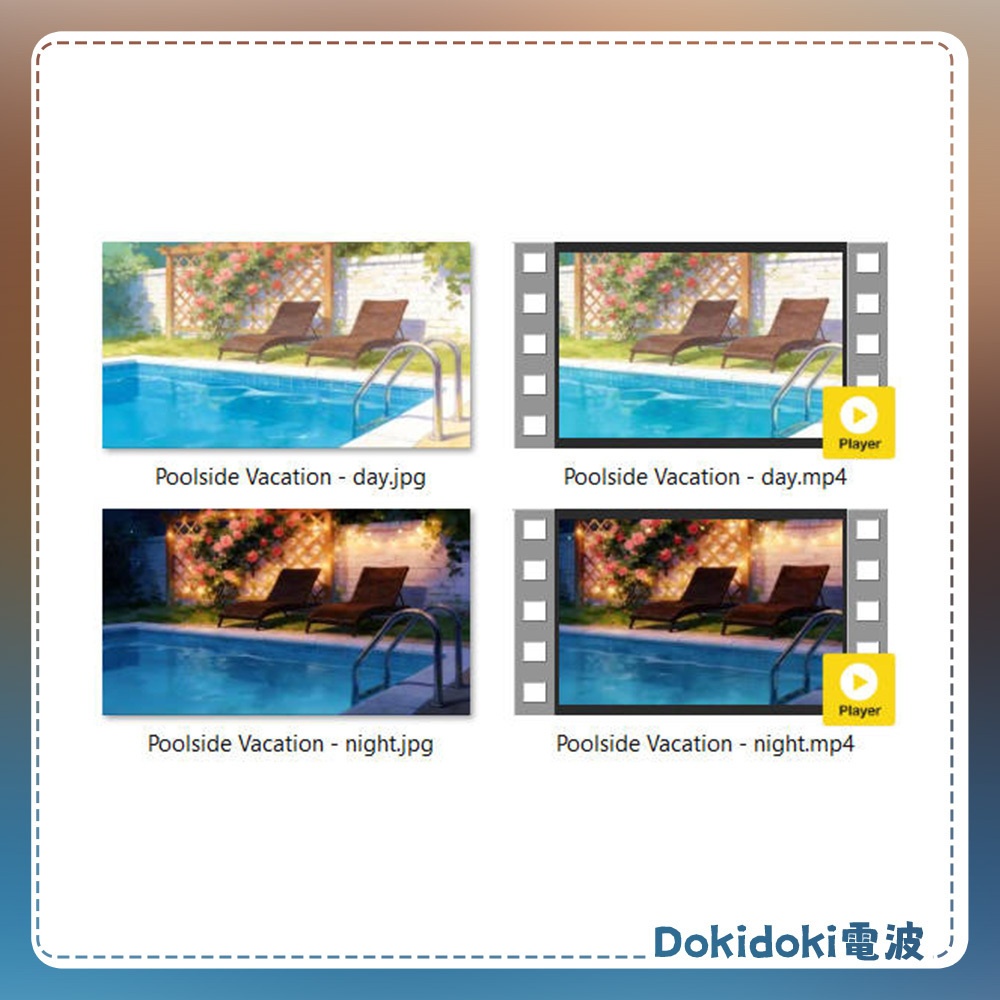 【動く背景・配信素材】プール休暇_Poolside Vacation