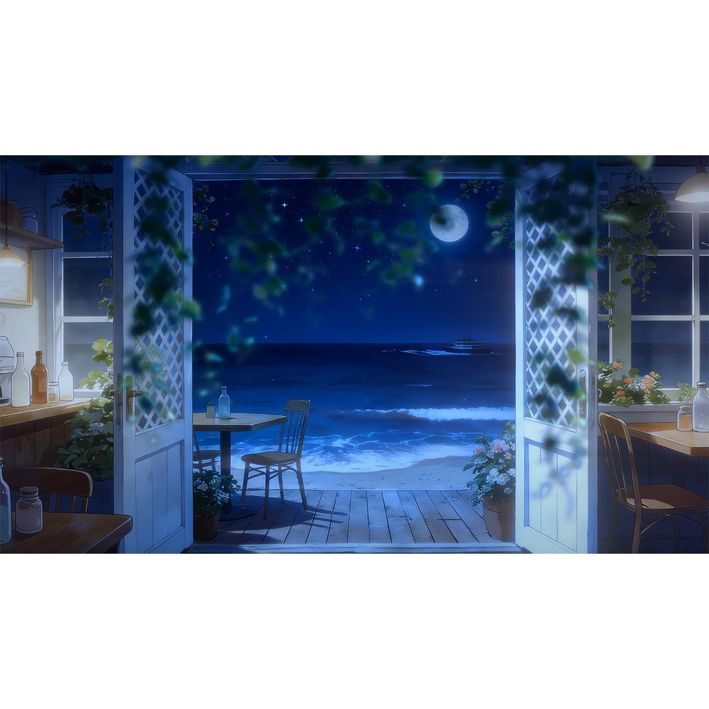 【動く背景・配信素材】潮風がそよぐ_Sea breeze gently blows