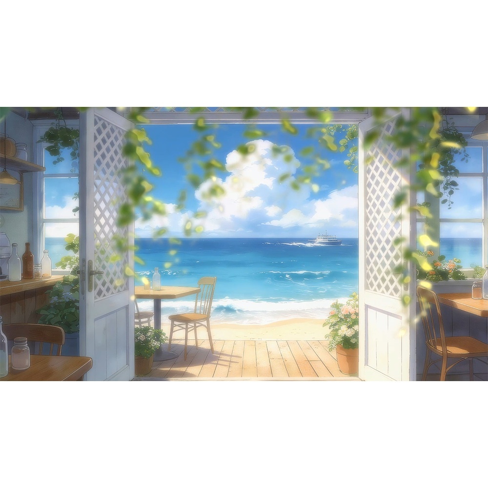 【動く背景・配信素材】潮風がそよぐ_Sea breeze gently blows