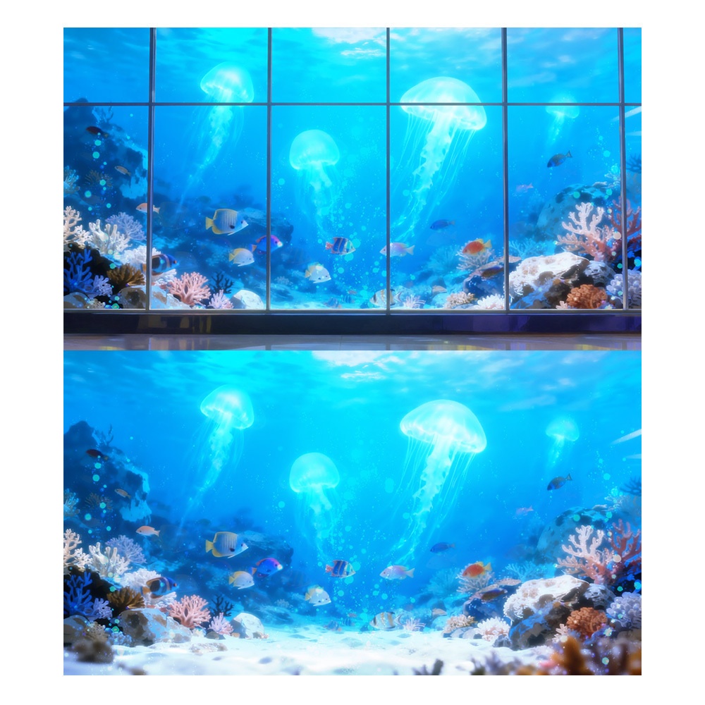 【動く背景・配信素材】海底、それとも水族館?_Under the sea or aquarium?
