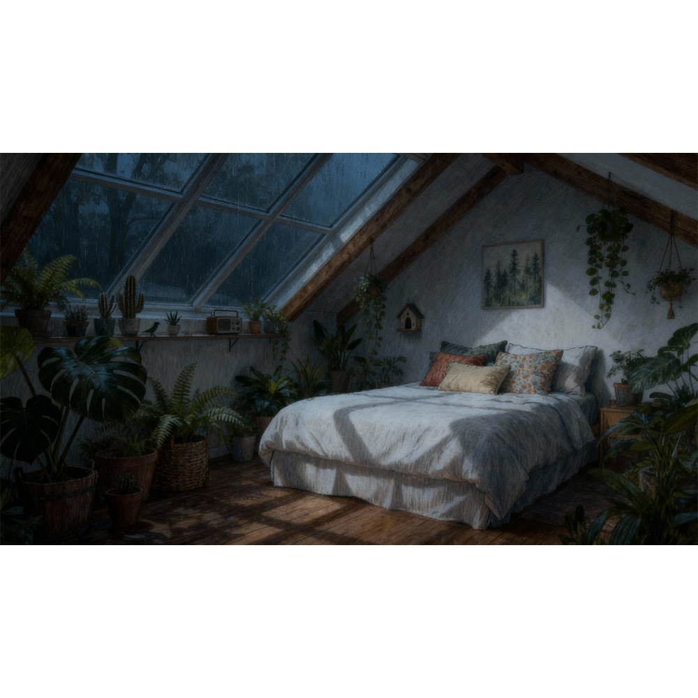 【動く背景・配信素材】屋根裏の思い_Thoughts in the Attic