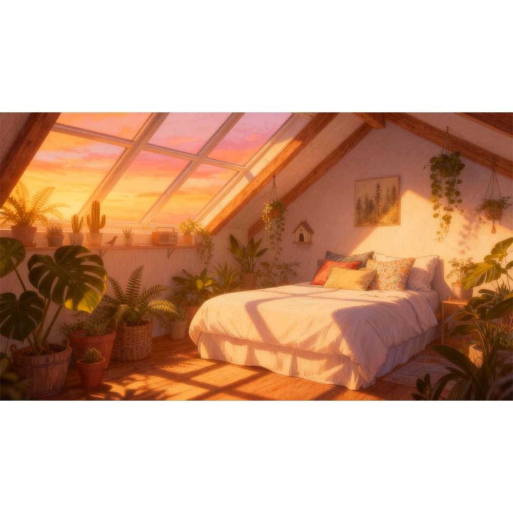 【動く背景・配信素材】屋根裏の思い_Thoughts in the Attic