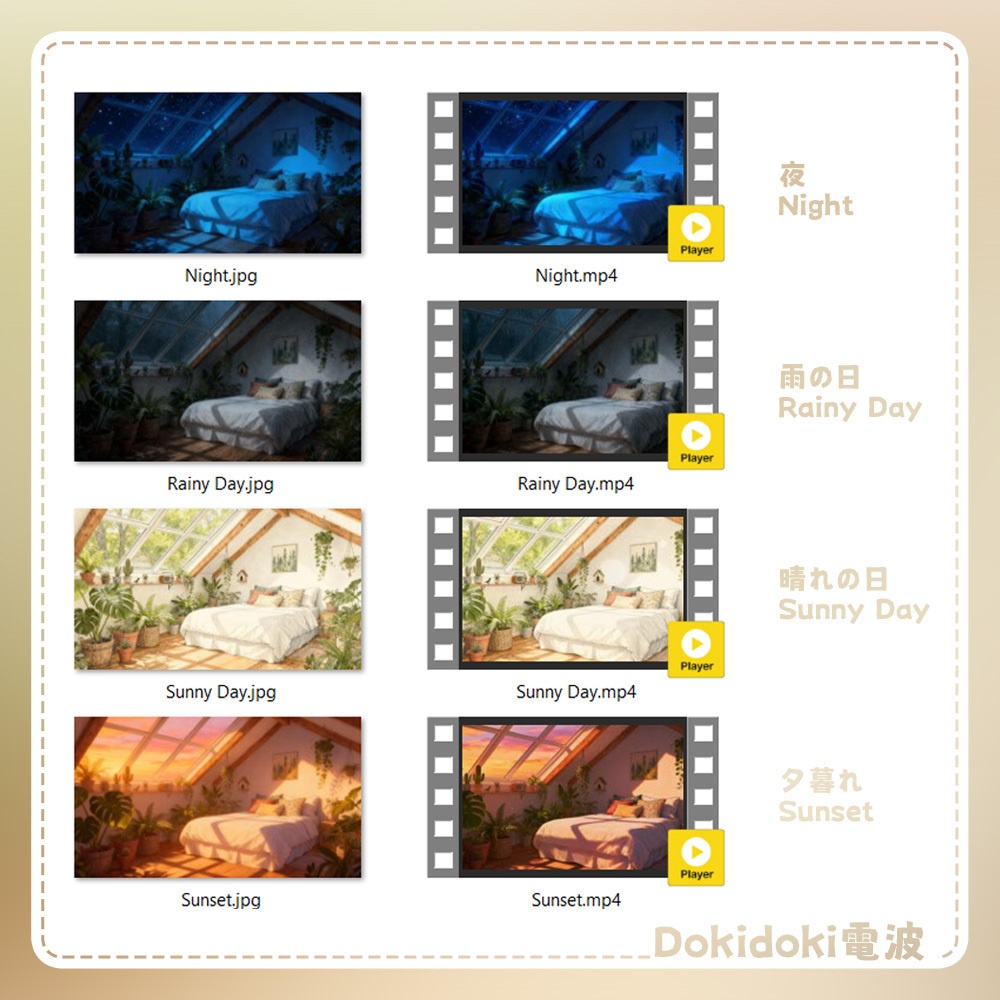 【動く背景・配信素材】屋根裏の思い_Thoughts in the Attic